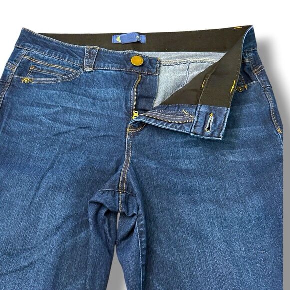 Democracy “Ab"solution Booty Lift Straight Leg Indigo Jeans Women’s Size 14 - Picture 10 of 15